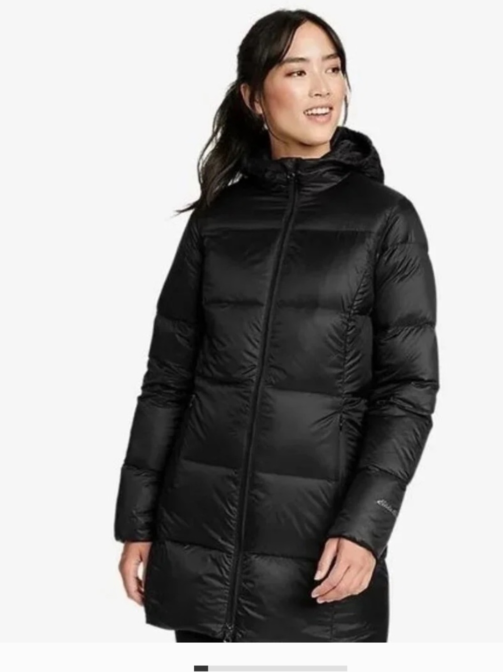 NWT Eddie Bauer Black Luna Peak Down Parka